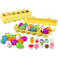 Velykinių kiaušinių rinkinys Lean Toys Squishy, 12 vnt.