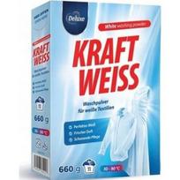 DELUXE Kraft Weiss skalbimo milteliai baltiems skalbiniams (11x) 660g