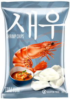 SHRIPS krevečių užkandis su TomYum skoniu 50g