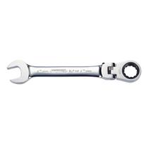 Kombinuotas terkšlinis raktas lanksčia galvute GEAR+ 17mm, KS Tools