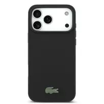 Lacoste Iconic Petit Pique MagSafe Case + Wallet for iPhone 17 Pro Max in Black