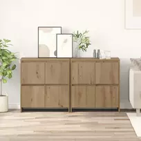 Šoninės lentynos 2 pcs artisano ąžuolo 70 x 41 x 75 cm