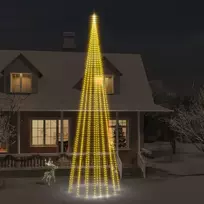 Kalėdų eglutė ant vėliavos stiebo, 800cm, 1134 šiltos LED