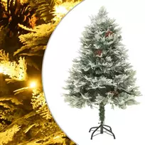 Kalėdų eglutė su pušies kankorėžiais, žalia, 150cm, PVC su PE