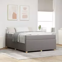 Lovos rėmas su čiužiniu Taupe 160 x 200 cm audinys