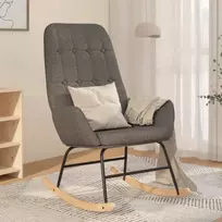 Supama kėdė, šviesiai pilkos spalvos, audinys