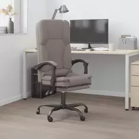 Atlošiama masažinė biuro kėdė, taupe spalvos, audinys