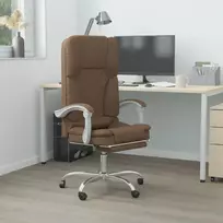 Atlošiama masažinė biuro kėdė, rudos spalvos, audinys