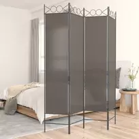 Kambario pertvara, 4 dalių, antracito, 160x220cm, audinys