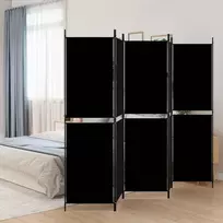Kambario pertvara, 5 dalių, juodos spalvos, 250x180cm, audinys