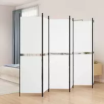 Kambario pertvara, 6 dalių, baltos spalvos, 300x180cm, audinys