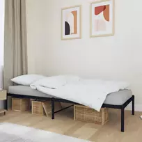 Metalinis lovos rėmas, juodos spalvos, 80x200cm
