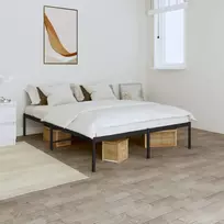 Metalinis lovos rėmas, juodos spalvos 150x200 cm