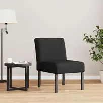 Poilsio kėdė, juodos spalvos, audinys