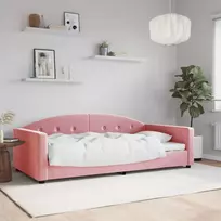 Sofa, rožinės spalvos, 100x200cm, aksomas