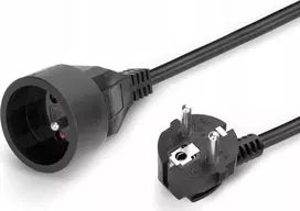 Montis elektros tinklo prailginimo laidas su kištuku ir lizdu, 10 m, juodas, MT117B-10, MONTIS