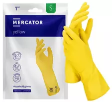 Buitinės pirštinės MERCATOR, S dydis, geltonos sp.