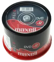 DVD-R diskai MAXELL, 4,7GB, 16X, 120 min., 50 vnt., rietuvėje