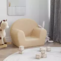 vaikiškos sofos kremas, minkštas pliušas