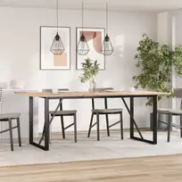 Valgomojo stalo kojos, 160x80x73cm, plieninis, O formos rėmas