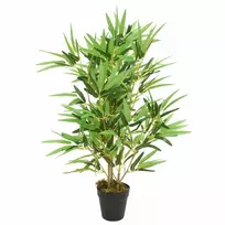 Dirbtinis bambukas, žalios spalvos, 80cm, 368 lapai
