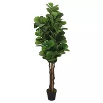 Dirbtinis lyralapis fikusas, žalios spalvos, 120cm, 134 lapai