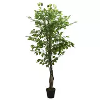 Dirbtinis fikusas, žalios spalvos, 80 cm, 378 lapai