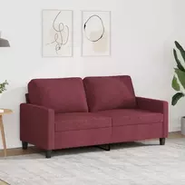 Dvivietė sofa, raudonojo vyno spalvos, 140cm, audinys