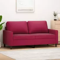 Dvivietė sofa, raudonojo vyno spalvos, 140cm, aksomas