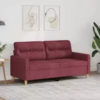 Dvivietė sofa, raudonojo vyno spalvos, 140cm, audinys