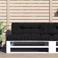 Paletės pagalvėlė, juoda, 120x40x12cm, audinys, languota
