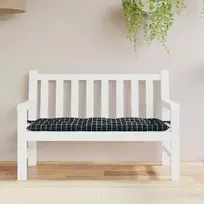 Sodo suoliuko pagalvėlė, 120x50x7cm, audinys, juodi langeliai