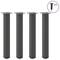 Konsolinio stalo kojos, 4 vnt., antracito spalvos, 72-74 cm, plienas