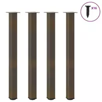 Baro stalo kojos, 4 vnt., natūralus plienas, 110–112 cm, plienas