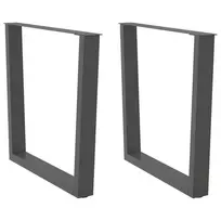 Valgomojo stalo kojos, V formos, 2 vnt., antracito spalvos, 90x(72-73,3) cm, plienas