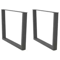 Valgomojo stalo kojos, V formos, 2 vnt., antracito spalvos, 100x(72-73,3) cm, plienas