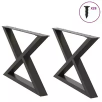 Kavos staliuko kojos, 2 vnt., antracito spalvos, 70x(42-43,3) cm, plienas
