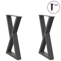 Valgomojo stalo kojos, 2 vnt., antracito spalvos, 60x(72-73,3) cm, plienas