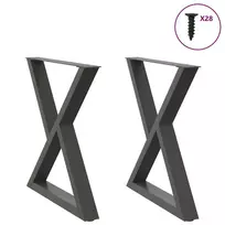 Valgomojo stalo kojos, 2 vnt., antracito spalvos, 80x(72-73,3) cm, plienas