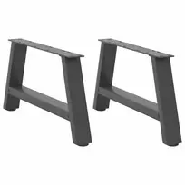 Kavos staliuko kojelės, 2 vnt., antracito spalvos, 60x(30-31) cm, plienas