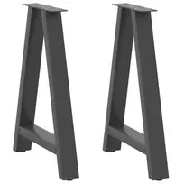 Valgomojo stalo kojos, 2 vnt., antracito spalvos, 60x(72-73) cm, plienas
