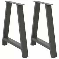 Valgomojo stalo kojos, 2 vnt., antracito spalvos, 80x(72-73) cm, plienas, A formos