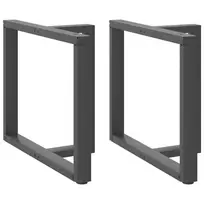 Valgomojo stalo kojos, T formos, 2 vnt., antracito spalvos, 100x35x(72-73) cm, plienas