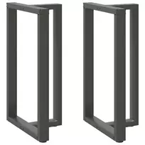 Baro stalo kojos, T formos, 2 vnt., antracito spalvos, 60x35x(100-101) cm, plienas