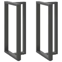 Baro stalo kojos, T formos, 2 vnt., antracito spalvos, 60x35x(110-111) cm, plienas