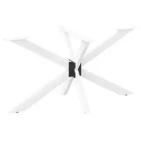 Valgomojo stalo koja, voro formos, balta, 150x78x(72-73) cm, plienas