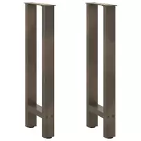 Konsolinio stalo kojos, 2 vnt., 38x(72-73) cm, natūralus plienas