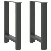 Valgomojo stalo kojos, antracito spalvos, 2 vnt., 60x(72-73) cm, plienas