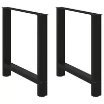Valgomojo stalo kojos, juodos, 2 vnt., 80x(72-73) cm, plienas