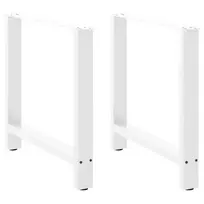 Valgomojo stalo kojos, baltos, 2 vnt., 80x(72-73) cm, plienas